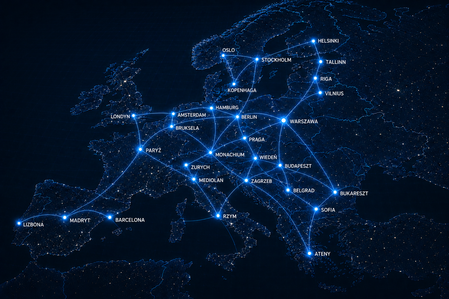Sieć transportowa AJ Logistic w Europie